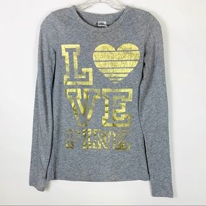 Victoria’s Secret Love Pink Long Sleeve Shirt Sz M